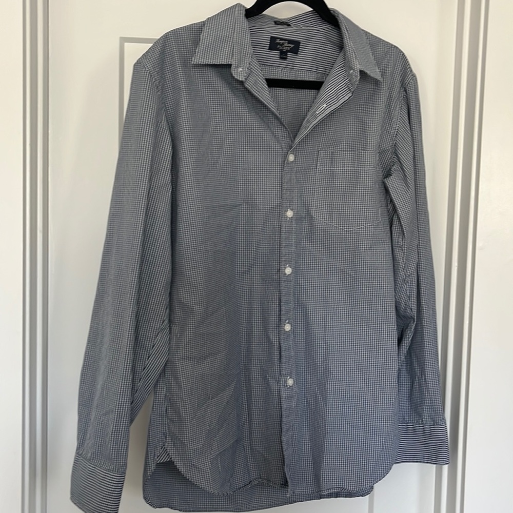 J Crew button down with collar stays size L (16 - 16.5)